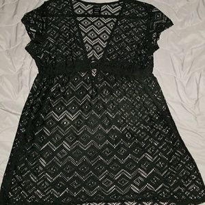 🆕️☀️Sexy Black Mesh Swim Cover Dress🖤